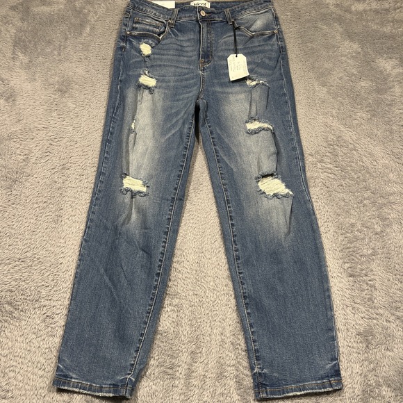 Tricot Boutique Jeans Women's 15/32 32x29 Distressed Slim Fit Boyfriend Stretch - Picture 1 of 9